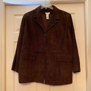 Liz Claiborne Dark Brown Suede Jacket